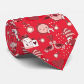 Valentine Love Birds Krawatte (Gerollt)