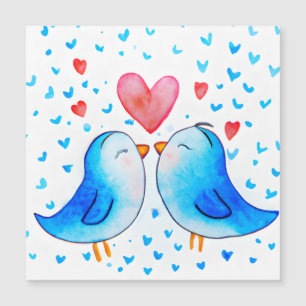 Valentine Love Birds Magnetkarte