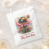 Valentine Love Bug auf blühender Rose Geschenktütchen (Ausgeschnitten)