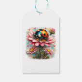 Valentine Love Bug on Blossoms Rose Geschenkanhänger (Rückseite)