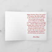 Valentine Love Bug on Blossoms Rose Karte (Innenseite)