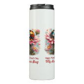 Valentine Love Bug on Blossoms Rose Thermosbecher (Rückseite)