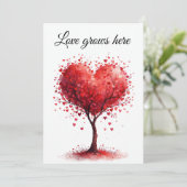 Valentine Love Card | Romantic for Him & Her Dankeskarte (Stehend Vorderseite)