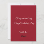 Valentine Love Card | Romantic for Him & Her Dankeskarte (Rückseite)