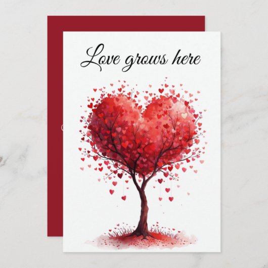 Valentine Love Card | Romantic for Him & Her Dankeskarte (Vorne/Hinten)