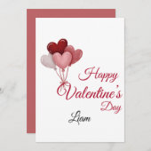Valentine Love Card | Romantic for Him & Her Dankeskarte (Vorne/Hinten)