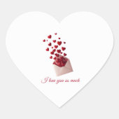 Valentine Love Card | Romantic for Him & Her Herz-Aufkleber (Vorderseite)