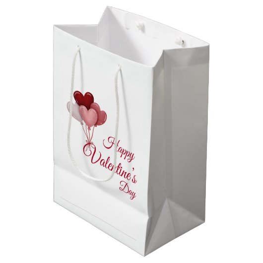 Valentine Love Card | Romantic for Him & Her Mittlere Geschenktüte (Vorderseite Schrägansicht)