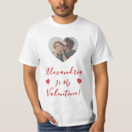 Valentine Love Custom Photo & Name T-Shirt