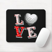Valentine Love Golf Heart Valentine Day Women Men Mousepad (Mit Mouse)