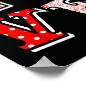 Valentine Love Golf Heart Valentine Day Women Men  Poster (Ecke)