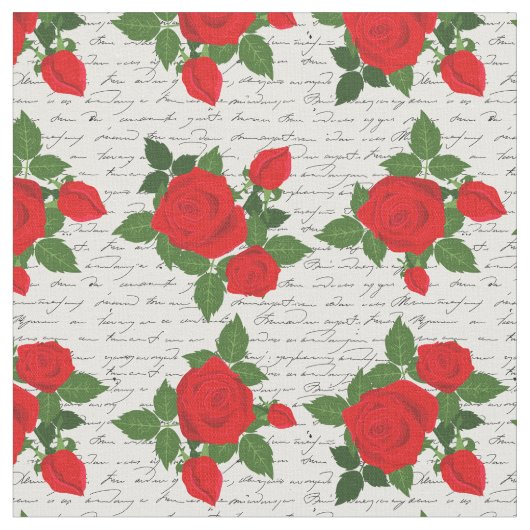 valentine love letter red roses romantic stoff (Nahaufnahme)