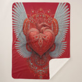 "Valentine Love Wings" Sherpadecke (Vorderseite)