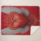 "Valentine Love Wings" Sherpadecke (Vorderseite (Horizontal))