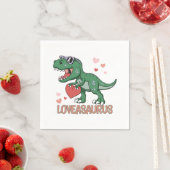 Valentine Loveasaurus Serviette (Beispiel)