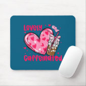 Valentine Lovely & Caffeinated Coffee Lover Co Mousepad (Mit Mouse)