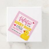 Valentine Lucky Duck Gift Tag Geschenkanhänger (Beispiel)