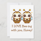 Valentine lustige Biene Feiertagskarte (Vorderseite)