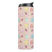 Valentine Lustiger Sprüche Candy Hearts Pattern Thermosbecher (Nach links gedreht)