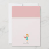 Valentine-Mädchen-Geburtstags-Party Einladung (Rückseite)