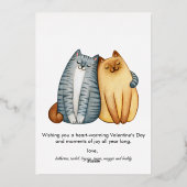 Valentine Magic Modern PhotoPop Folien Feiertagskarte (Rückseite)