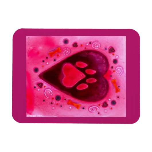 Valentine Magnet - "Welpe Liebe" (Horizontal)