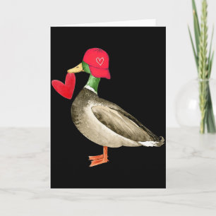 Valentine Mallard Ente Retro Groovy Herzen Valenti Karte