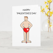 Valentine Man mit Balloon-Spaß Karte (Gelbe Blume)