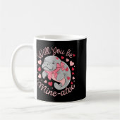 Valentine Manatee Cute Animal Hearts Will You Be M Kaffeetasse (Links)