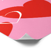 Valentine Maneki Neko Lucky Cat Poster (Ecke)