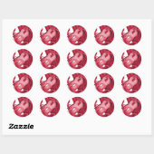 Valentine-Mask Runder Aufkleber (Blatt)