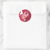 Valentine-Mask Runder Aufkleber (Tasche)