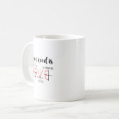 Valentine Math Humor For Teachers Students Kaffeetasse (Vorderseite Links)