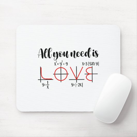 Valentine Math Humor For Teachers Students  Mousepad (Mit Mouse)