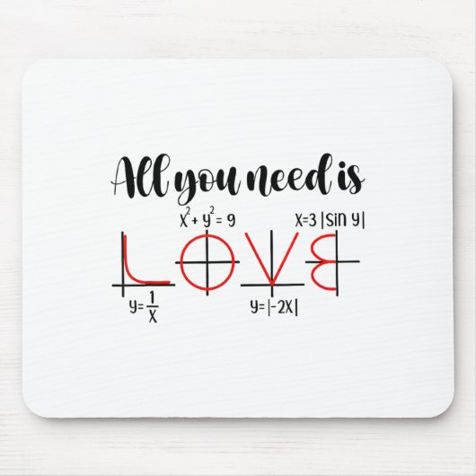 Valentine Math Humor For Teachers Students Mousepad (Vorne)