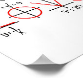 Valentine Math Humor For Teachers Students  Poster (Ecke)
