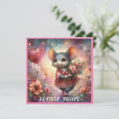 Valentine Maus Christlich Feiertagskarte (Stehend Vorderseite)