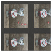 Valentine Maus Herz Land rustikale Holzgestaltung Stoff (Nahaufnahme)