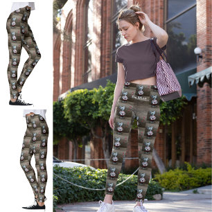 Valentine Maus Herz Land rustikales Holz sein mein Leggings