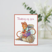 Valentine-MäuseLiebe-Buchstabe Feiertagspostkarte (Stehend Vorderseite)