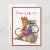 Valentine-MäuseLiebe-Buchstabe Feiertagspostkarte (Vorne/Hinten)