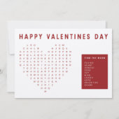 Valentine Maze and Word Search Card Dankeskarte (Rückseite)