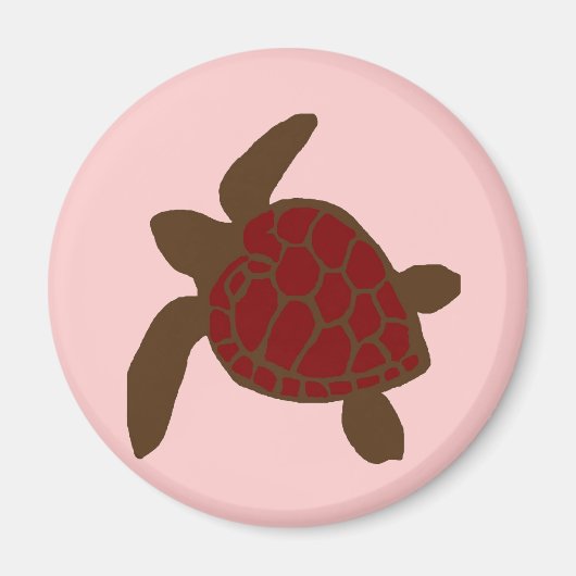 Valentine-Meeresschildkrötenmagnet Magnet (Vorne)