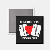 Valentine MELANIN QUEEN KING PLAYCARDS Paare Magnet (Vorderseite/Rückseite)