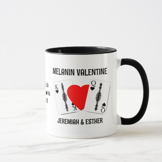 Valentine MELANIN QUEEN KING PLAYCARDS Paare Tasse (Rechts)