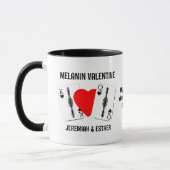 Valentine MELANIN QUEEN KING PLAYCARDS Paare Tasse (Links)