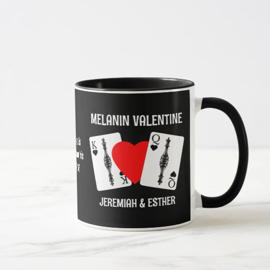 Valentine MELANIN QUEEN KING PLAYCARDS Paare Tasse (Rechts)