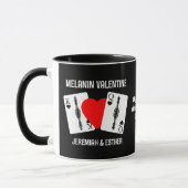 Valentine MELANIN QUEEN KING PLAYCARDS Paare Tasse (Links)