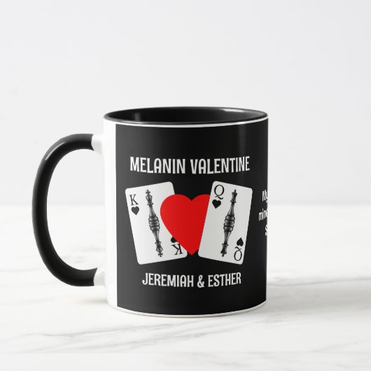Valentine MELANIN QUEEN KING PLAYCARDS Paare Tasse (Links)