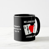 Valentine MELANIN QUEEN KING PLAYCARDS Paare Tasse (VorderseiteRechts)